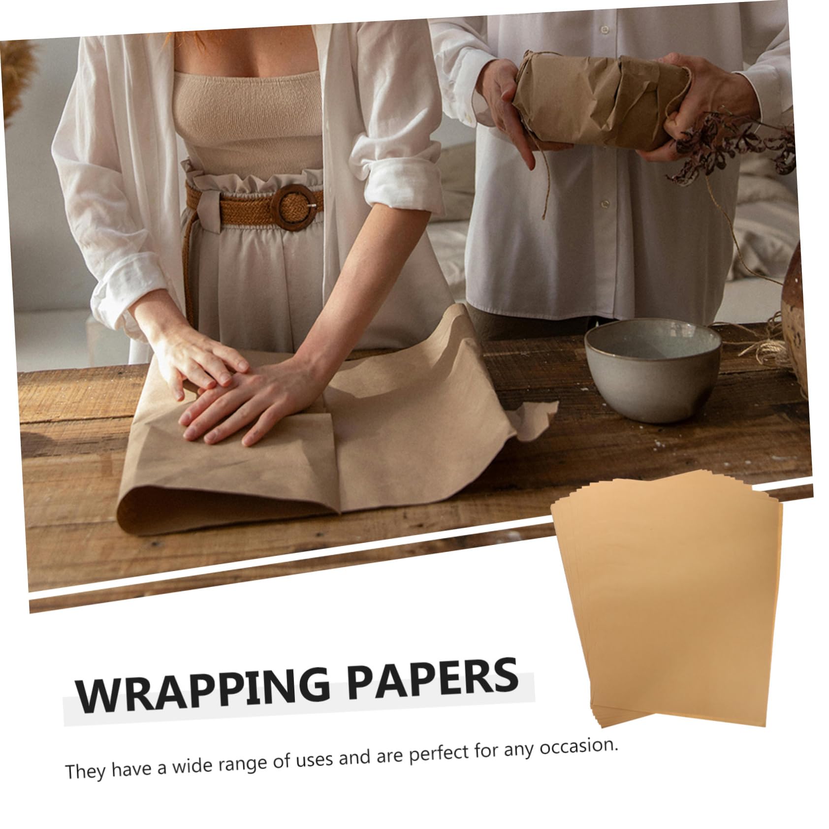 CHILDWEET 100stücke Braunes Packpapier Geschenkpapier Geburtstagspapier Für Männer Verpackungspapier Packbogen Geschenkpapier Für Große Mengen Geburtstagspapierbögen Buchpapier