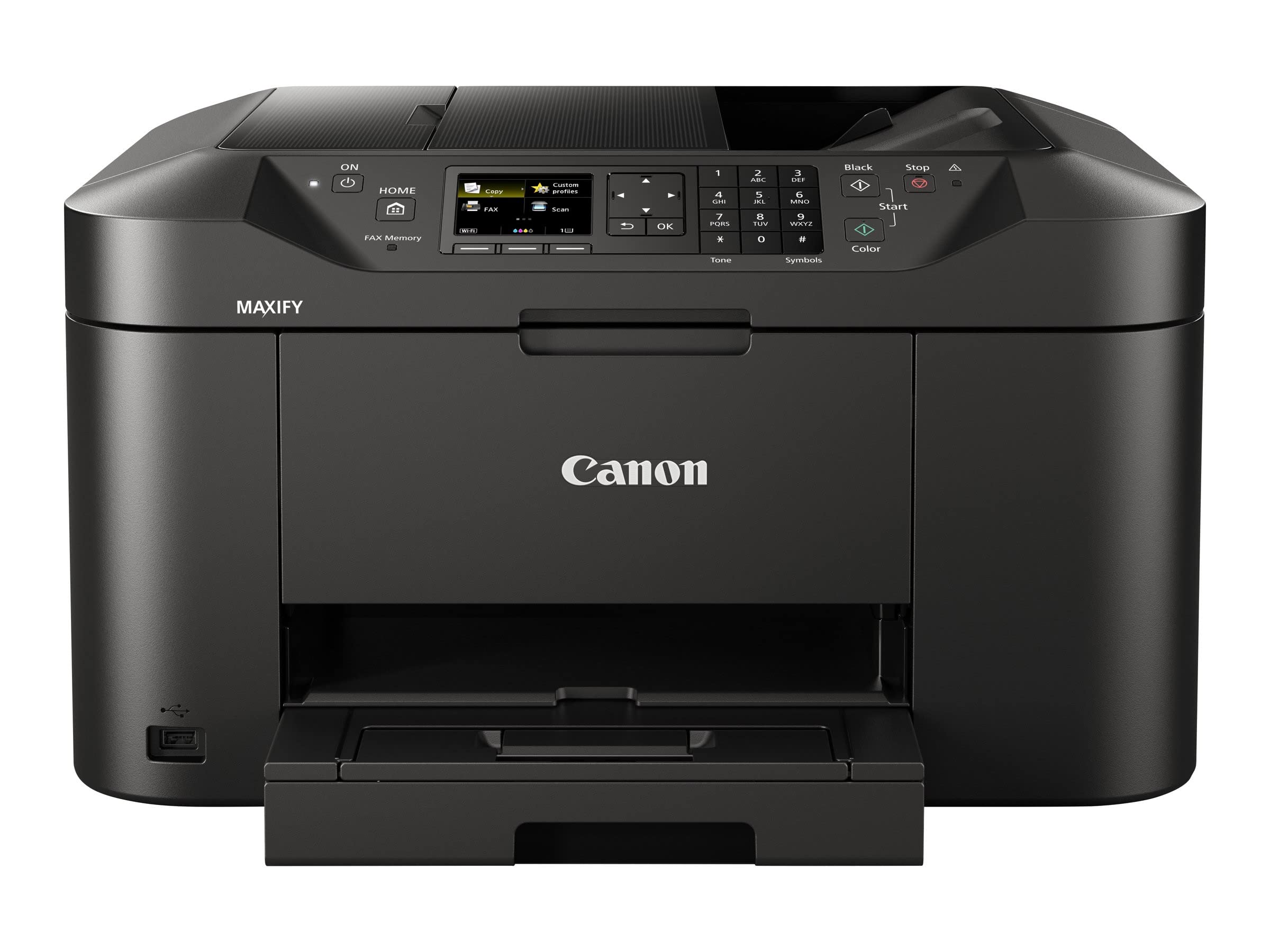 Canon Maxif MB2150 Stampante Multifunzione Inkjet, 19 ipm in Bianco e Nero, 13 ipm a Colori, 600 x 1200 dpi, Nero/Antracite