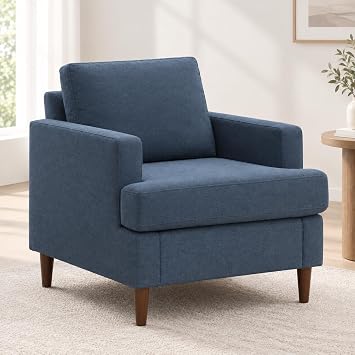 Comfy Accent Chair for Living Room, Reading Chair for Bedroom, Blue