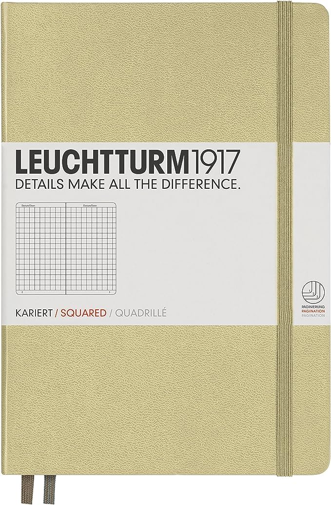Leuchtturm 354593 Notebook, A5, Grid, Sand