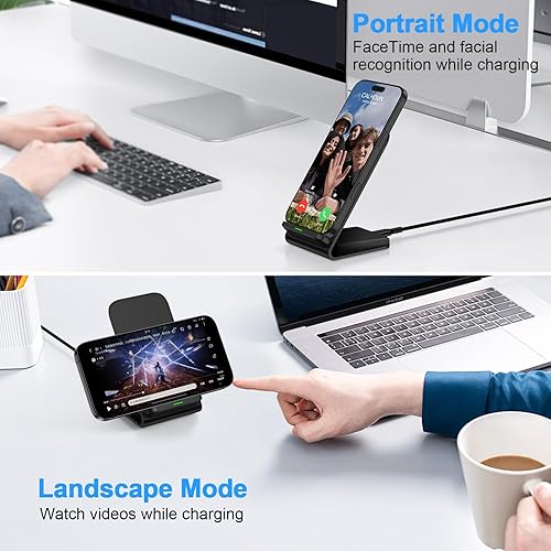 Miniatura 3 de Samsung S25 Cargador inalámbrico Soporte de teléfono inalámbrico para Android Samsung Galaxy S25 Ultra S24FE S23 S22 S21 S20 S10, estación de carga