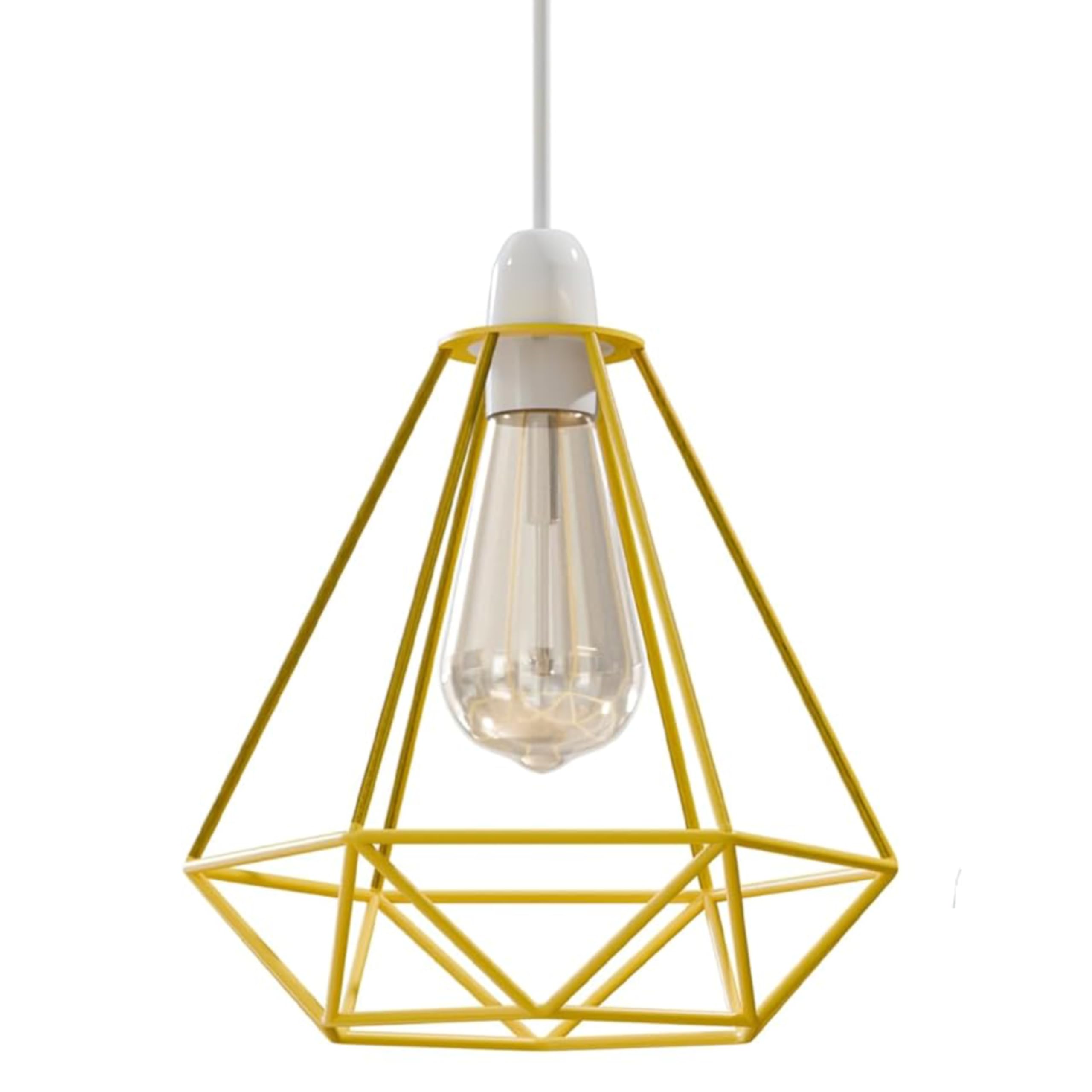 Yellow Ceiling Light Wire Basket Metal Basket Pendant Lighting Ceiling Light Shade, Ceiling Fitting Light & Industrial Style Light for Indoor Pendant Light Shade lamp Shade