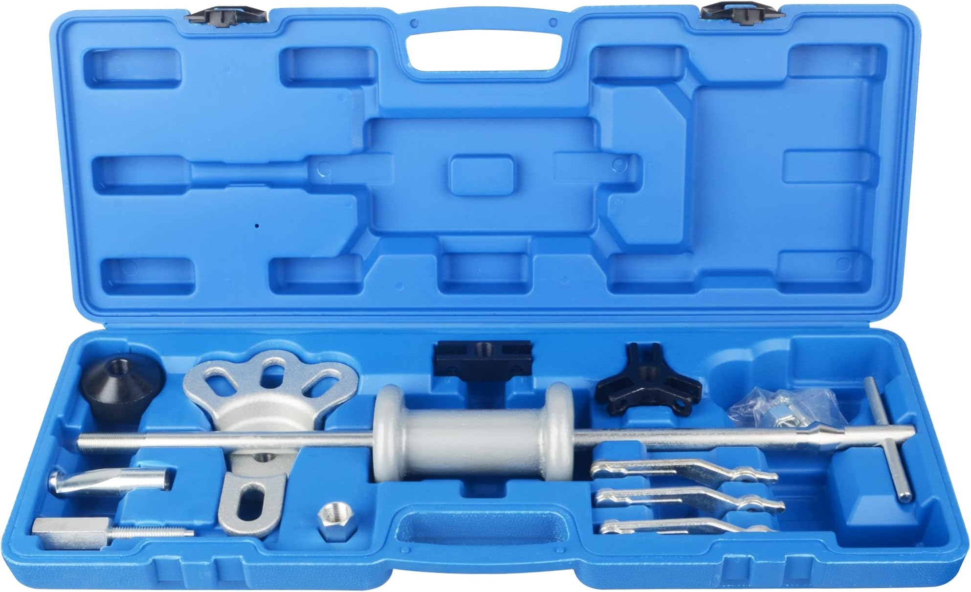 DAYUAN 16 Pcs Slide Hammer Dent Hub & Bearing Puller Tool Kit 2/3 Internal External Jaw Cars Trucks Puller Set