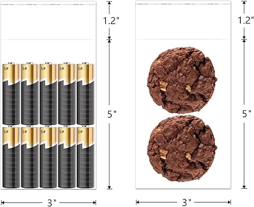 Miniatura 10 de Bolsas de celofán autoadhesivas transparentes de 6 x 9 pulgadas, 200 bolsas de polietileno de vidrio OPP de 2 mil para galletas, pan, brownie,