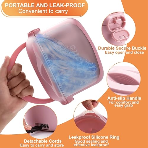 Miniatura 2 de Aotto Lonchera eléctrica, 507080 W, 3 en 1, calentador de alimentos portátil para adultos, 12 V, 24 V, 110 V, calentador de alimentos para