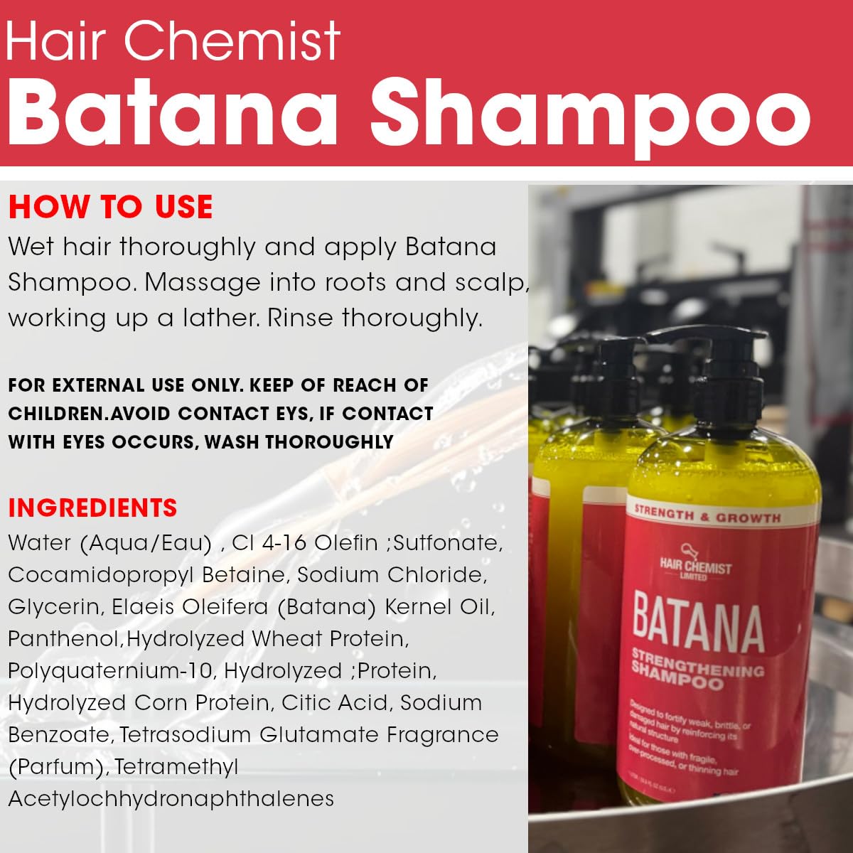 Hair Chemist Batana Strengthening Shampoo 33.8 oz. - Strengthening Batana Shampoo - Image 6