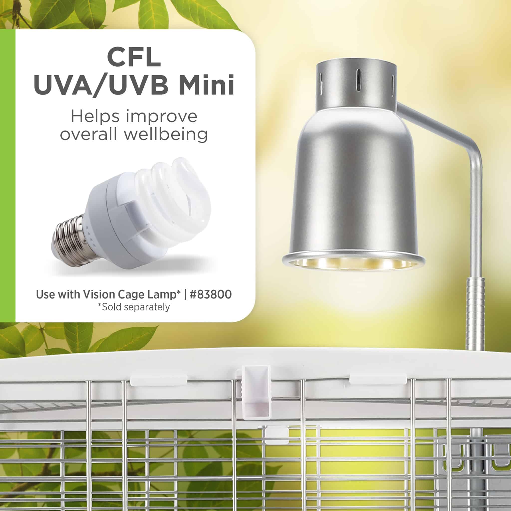 Lampade compatte Fluorescente per uccelli UVA/UVB Mini Hari Vision, 9 W