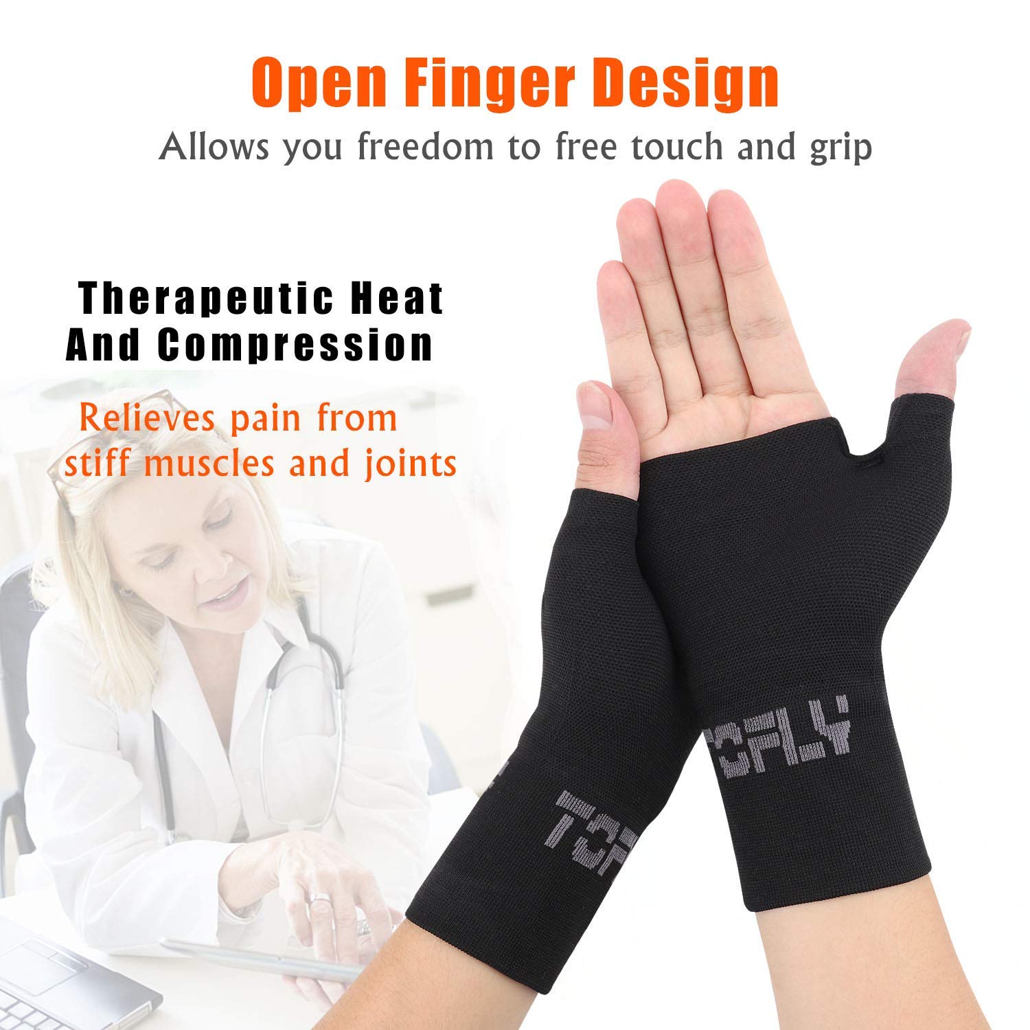 VITAL SALVEO-Compression Recovery Wrist And Thumb Support, For Arthritis, Joint Pain, Tendonitis