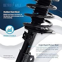 Vista 744 de Detroit Axle - Kit de suspensión delantera de 10 piezas para Chevy Aveo Aveo5 Pontiac G3 Wave 2 Ready Struts Assembly 2 Enlaces de barra