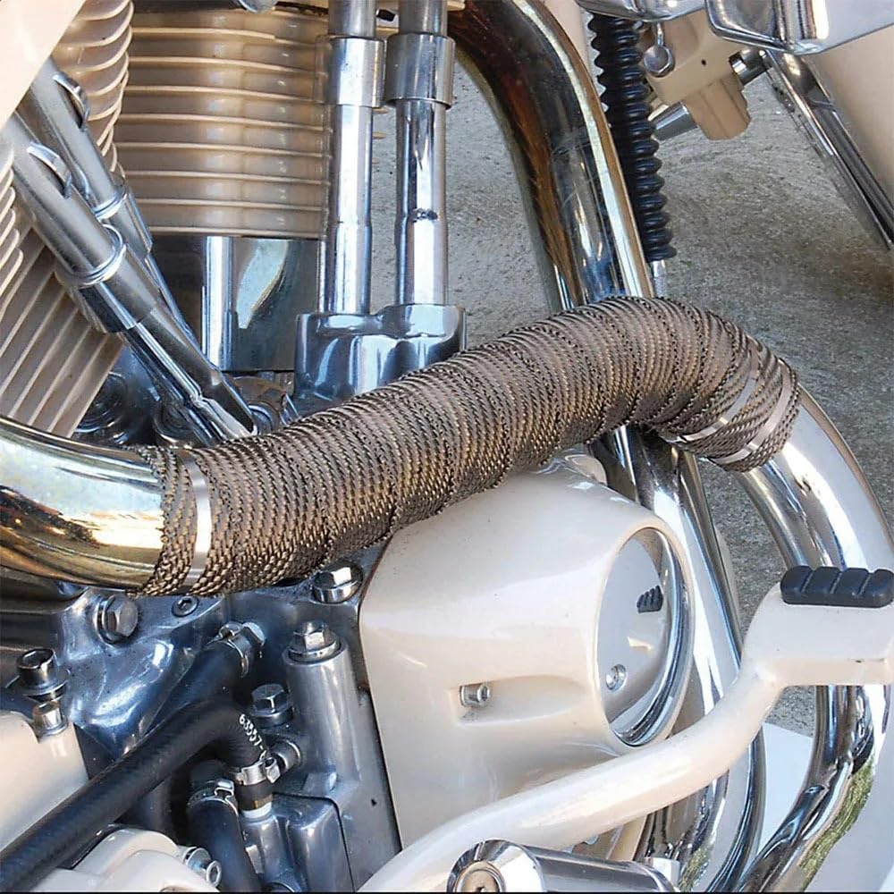 Osłona termiczna wydechu Pasuje do Yamaha Xt 660 pasuje Ducati taśma termiczna tłumika tłumik wydechowy motocykla z włókna bazaltowego(1.5mm x 50mm x 10m)