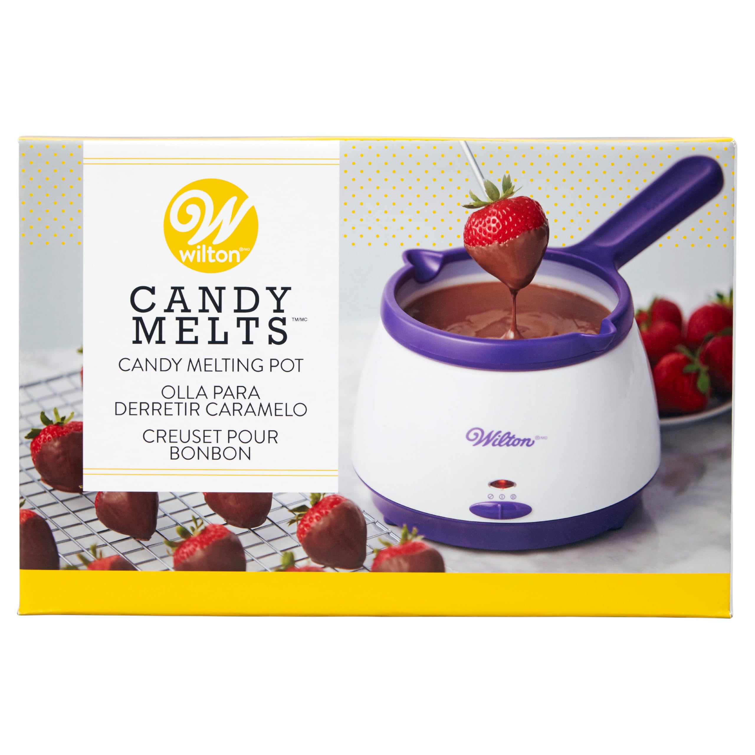 Wilton Candy Melts Melting Pot, Perfect for Strawberries and Cakepops, 2.5-cup Capacity, Packaging May Vary
