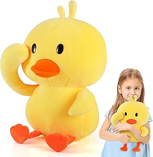 15 Inch Duck Stuffed Animals Plush Toy, Cute Yellow Duckling Duckie Stuff Plush Doll, Soft Funny Duck Plushie Hugging Pillow Sofa Cushion Gifts for Kids Baby Birthday Home Decoration