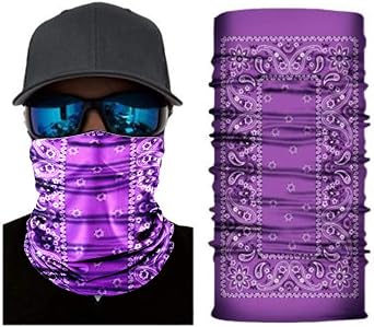 Neck Gaiter Face Mask, Washable Balaclava Cover Scarf Shield, UV Sun Dust Protection Bandana Face Mask
