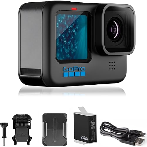 GoPro HERO11 Black – E-Commerce Packaging - Waterproof Action Camera with 5.3K60 Ultra HD Video, 27MP Photos, 1/1.9" Image Sensor, Live Streaming, Webcam, Stabilization - Hero11