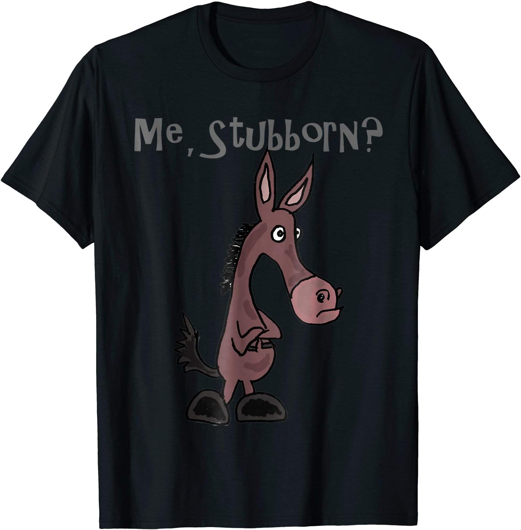 Smiletodaytees Funny Stubborn Mule Cartoon T-shirt T-ShirtOEKO-TEX STANDARD 100