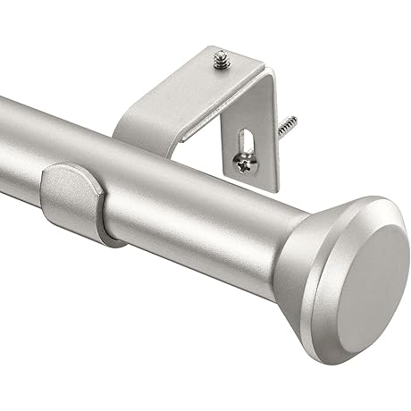 Sturdy and Decorative: 1 Inch Silver Curtain Rods for Windows 48 to 84 Inches