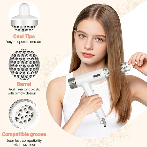 Round Volumizing Brush for Shark Speed Style Hair Dryer Attachment