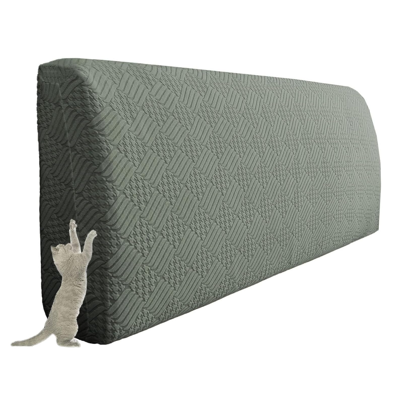 Funda de terciopelo para futón verde de 120 cm elástica sin brazos OBASDFD