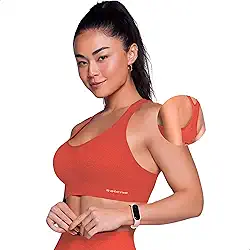 Top Academia Sport Alta Sustentação Sem Bojo Sem Costura Poliamida Elastano Feminino Fitness Selene