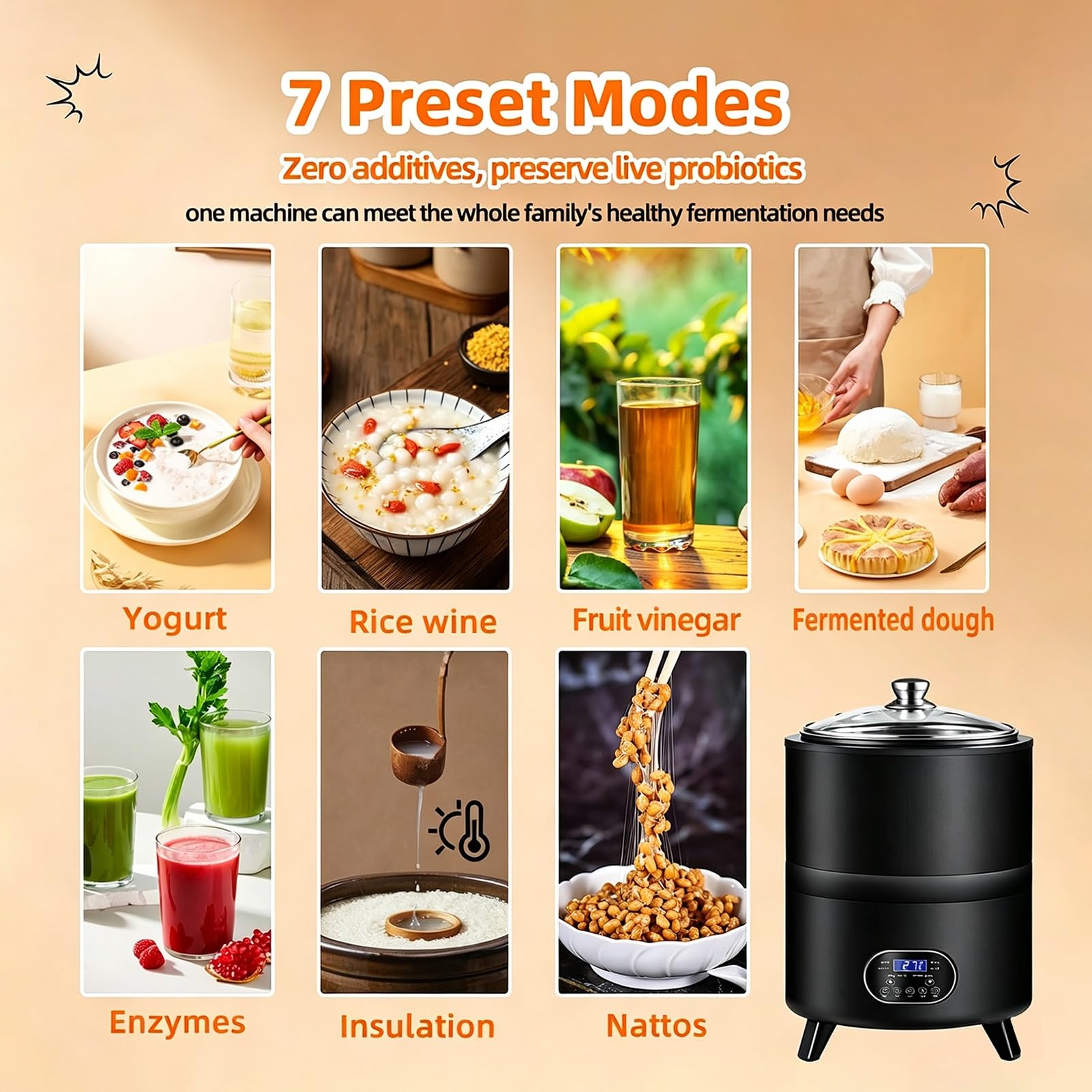 Yogurtera Comercial De 8/12 L,con Control De Tiempo Y Temperatura