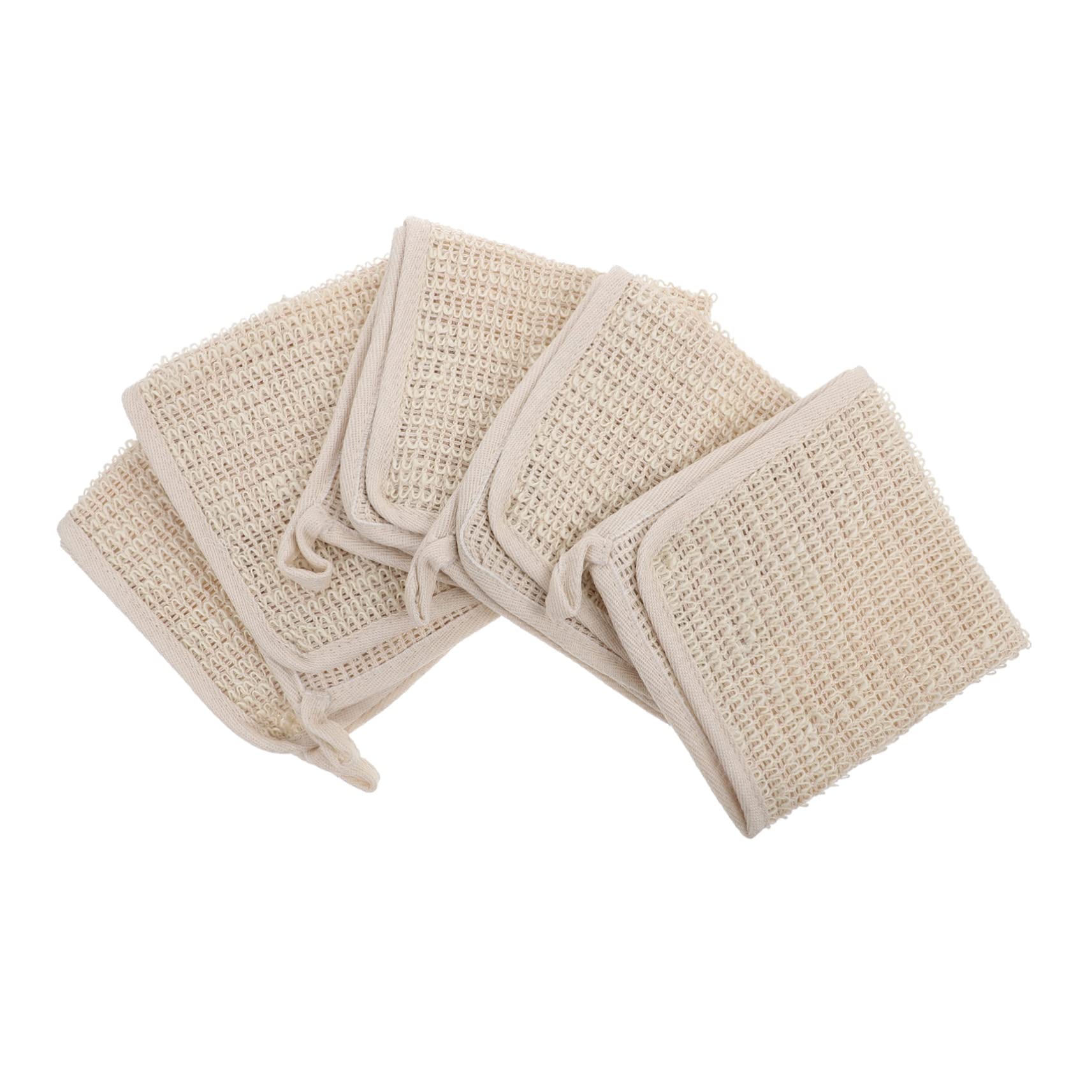 minkissy 5pcs Cotton and Linen Square Scarf Bath Towels Bathing Supplies Face Washing Towel Square Hand Towel Cleaning Scrubber Bathing Towel Body Scrubbing Cloth The Face Flax