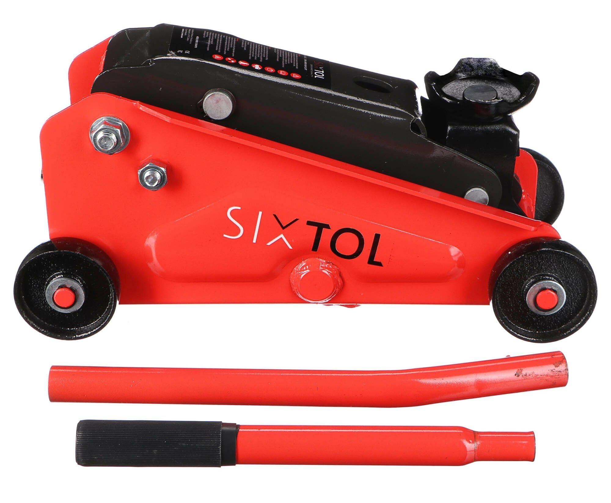 SX Jack SUV 2,5T | Gato hidráulico | 2,5 toneladas | SUV | Rango de elevación más Alto | móvil | Estructura de Acero | maletín de Transporte, Rojo