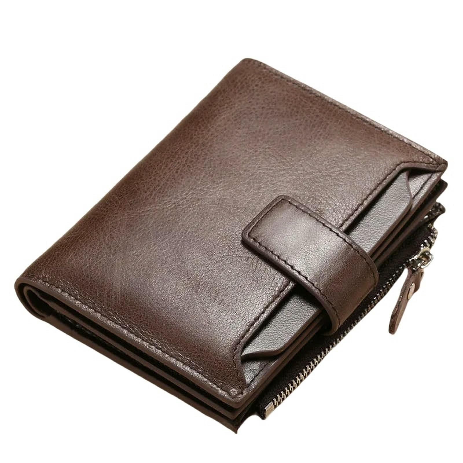 Portmonetki męskie pionowy portfel wielofunkcyjny uchwyt na karty khaki-12 5x9 5x1 5 cm