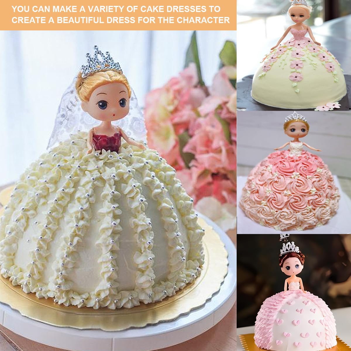 Amazon.com: DOERDO Doll Cake Pan Mold Princess Doll Cake Bottom Mold Baking  Dessert Mold for Home Party, 8.5x5.9 Inch, 22x22CM, Silver: Home & Kitchen