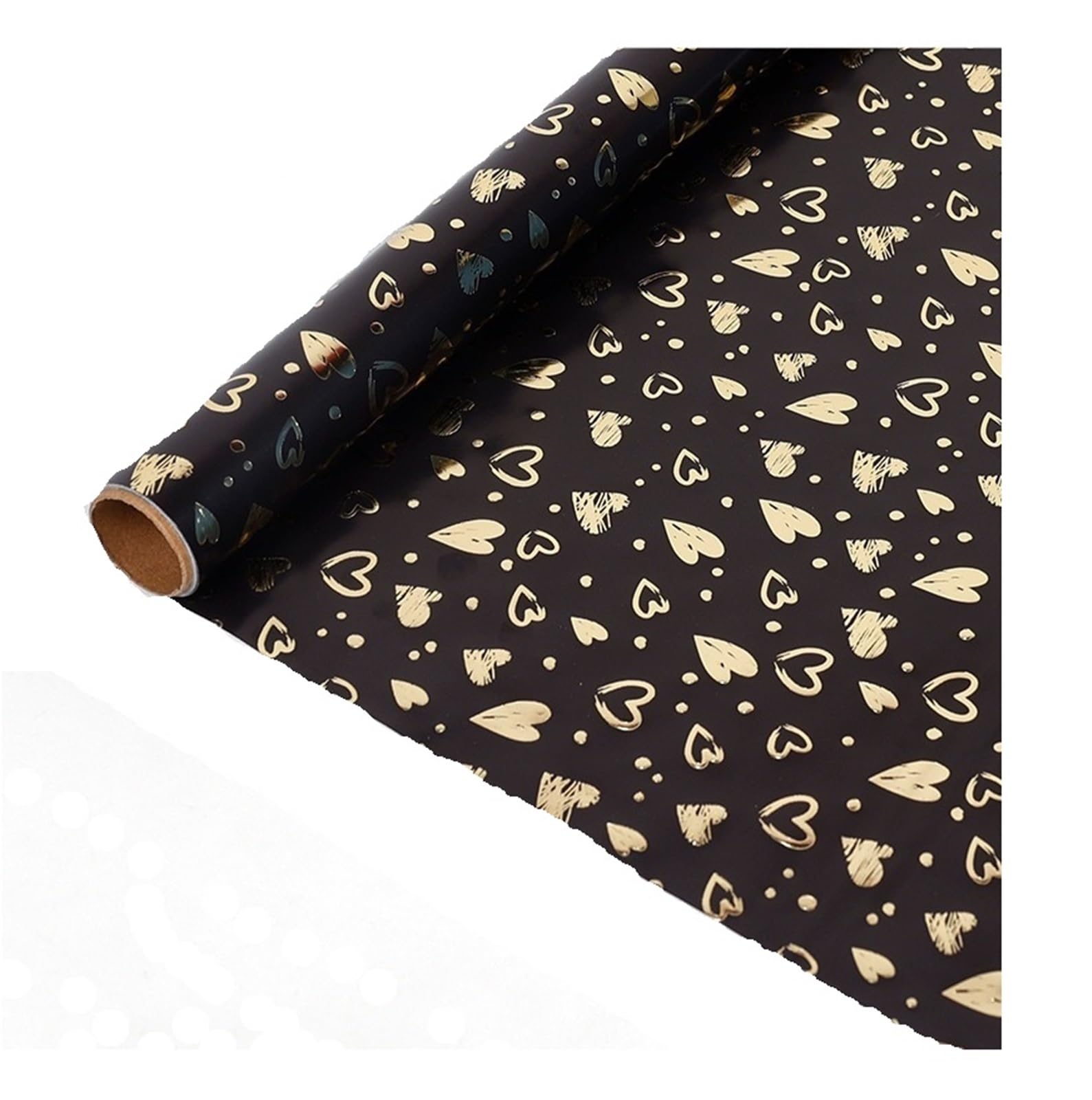 17" x 120" Geschenkpapierrollen, Mehrzweck-Geschenkpapierrolle, Geburtstagsgeschenk, Verpackung, Abschlussfeier, Verlobung FüR Geburtstag(Black A)