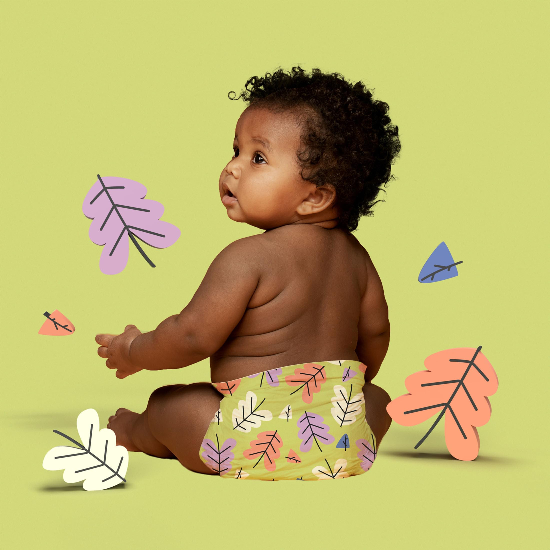 Hello Bello Premium Diapers Size 2, Happy Camper & Live Leaf Love Designs, 74ct Club Box