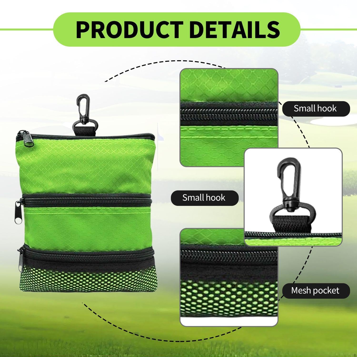 1 Piece Of Golf Bag, 1 Piece Of Golf Club Cleaning Brush, Golf Practice Bag, Golf Accessories Bag - Image 4
