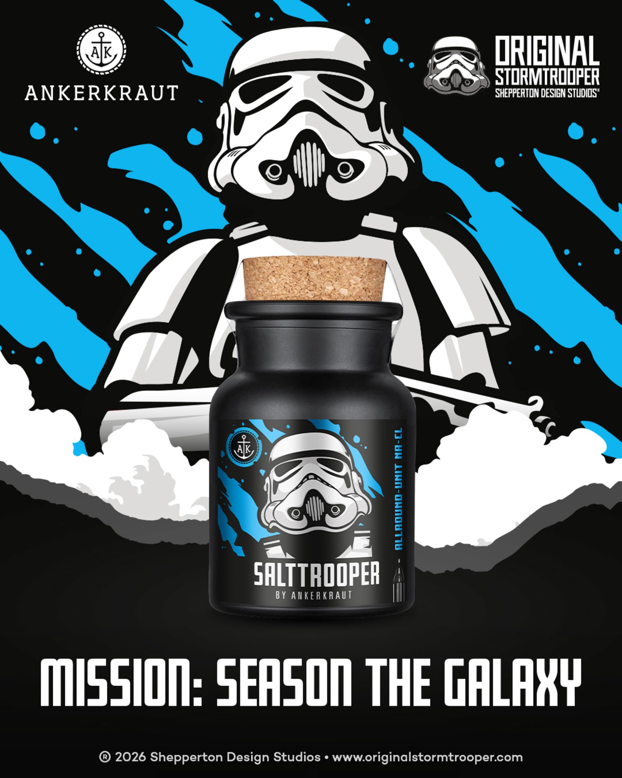 Ankerkraut Stormtrooper Gewürz-Box, mit Spicetrooper, Smoketrooper und Salttrooper, 345g Allrounder 3er Gewürz-Set