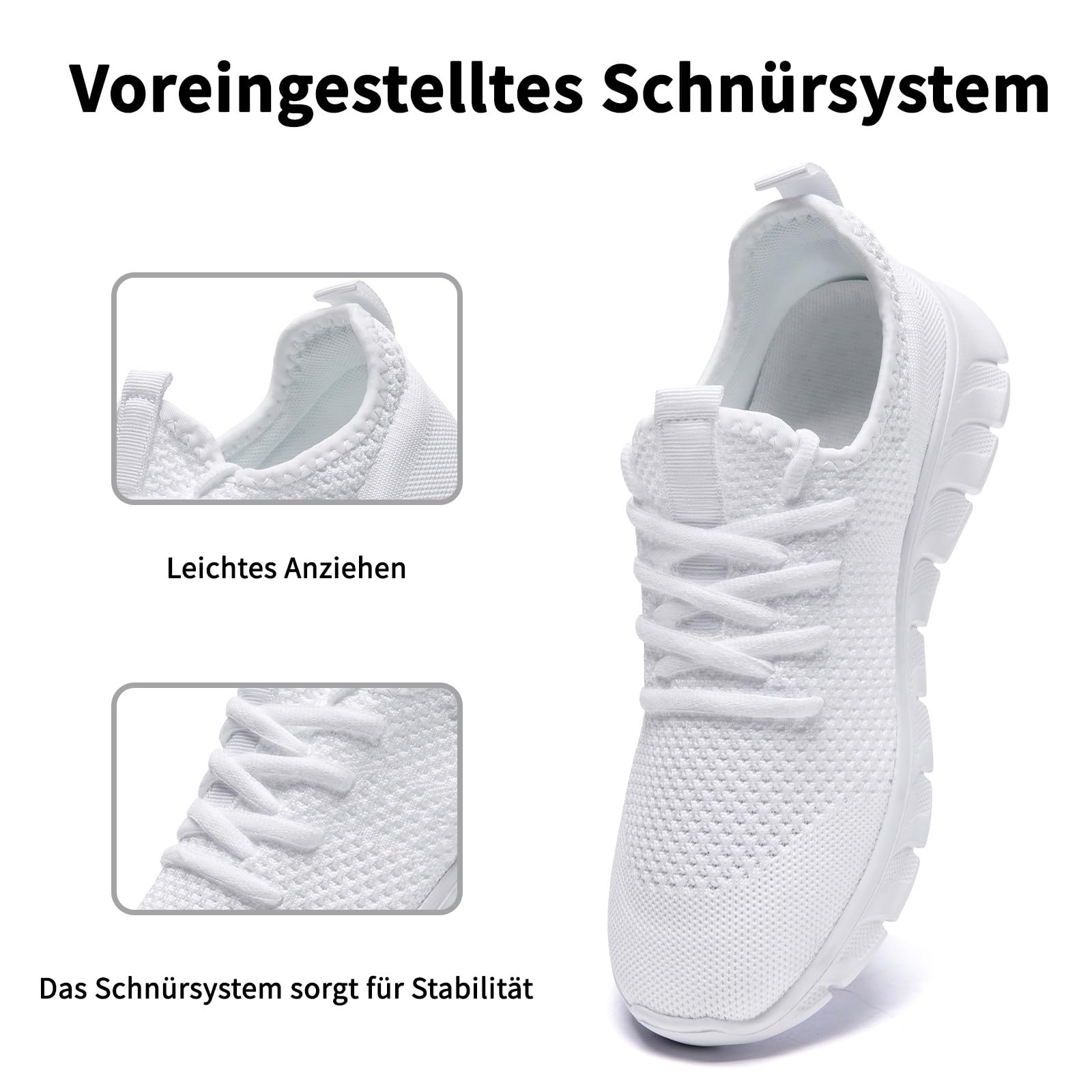 Damen Herren Sportschuhe Laufschuhe Turnschuhe Sneaker Running Tennisschuhe Unisex Freizeit Straßenlaufschuhe Walkingschuhe Fashion Leichtgewichts Atmungsaktiv Fitnessschuhe
