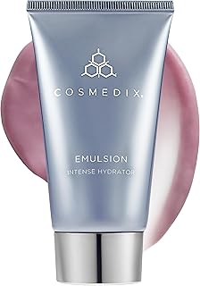 COSMEDIX Emulsion - Hidratante facial intenso para el cuidado diario de la piel, hidrata e hidrata la piel seca, alivio del enrojecimiento de la cara, loción de manteca de karité con aceite de jojoba,