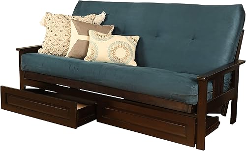 Vista 23 de MFD Futón Montana, Verde, Tela Madera, Colchón de ante de turba