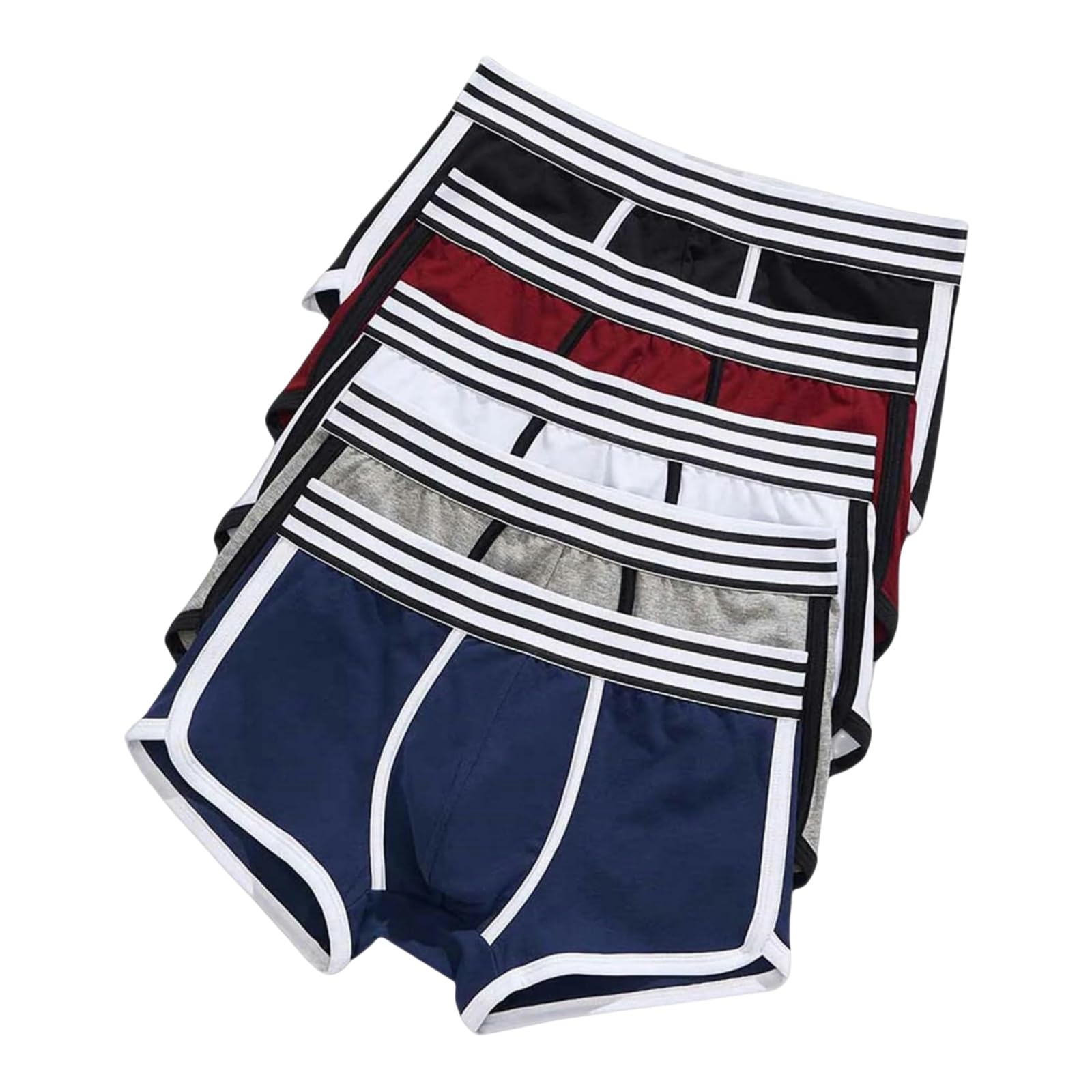 Boxer Uomo 5 Pacchetti da Maste per Maschile Slip Boxer Cotton Brief da Pugile Maschile A Bassa Vita E Mutande Traspiranti-m-Multiple