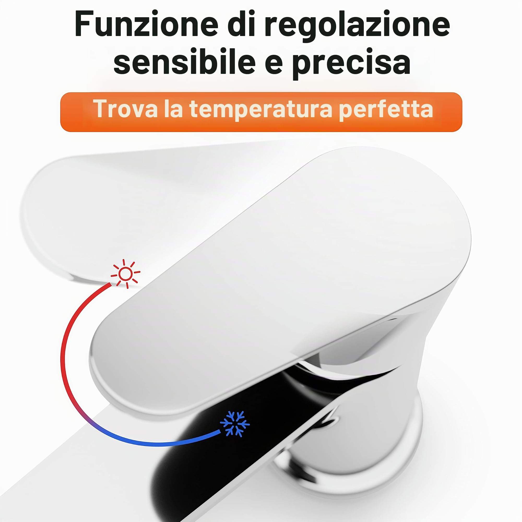 EISL NI075CALCR Claudio, Miscelatore per lavabo, Miscelatore monocomando per lavabo con scarico, cromato