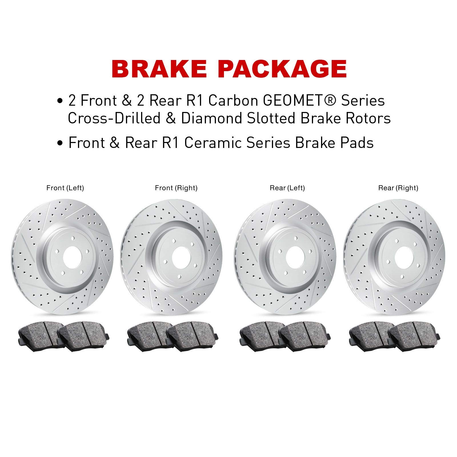 【楽天スーパーセール】 カシオペア エクスプレスR1 Concepts Front Rear Brakes and Rotors Kit