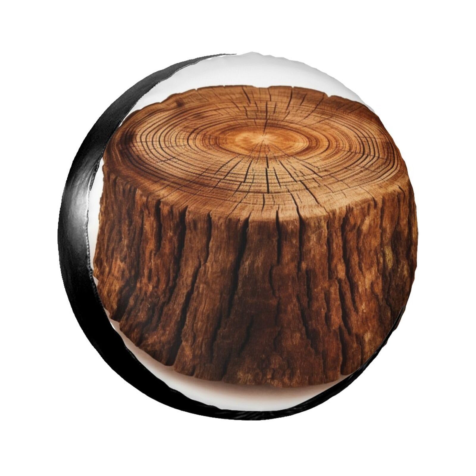 Stump of Oak Tree Printed Tire Covers Waterproof Wheel Cover Spare Tire Cover Trailer Accessories for RV Truck SUV Camper 15 inch