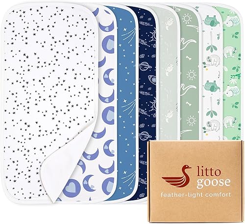 Paquete de 8 paños impermeables para eructos, extra grandes de 13 x 26 pulgadas, suaves y absorbentes, para recién nacidos y bebés, niños y niñas