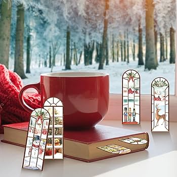 Amazon | Qeeenar かわいいクリスマスブックマーク 48個 - 冬の