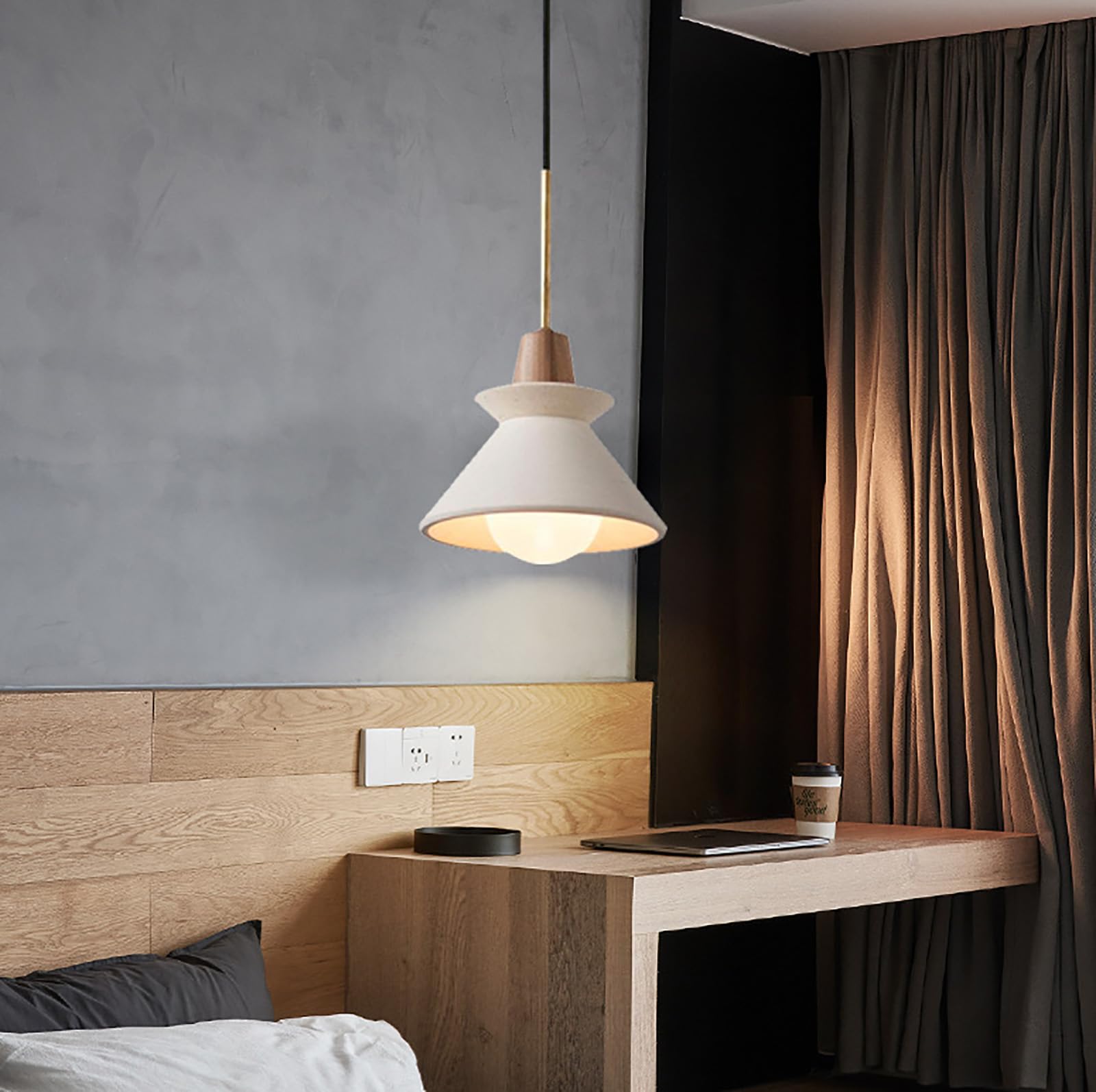 Mini lámpara colgante de hormigón, Moderna, 1 Luz para Isla de cocina, Cemento Industrial, lámparas colgantes modernas E26, accesorio de iluminación para cocina, Bar y dormitorio.
