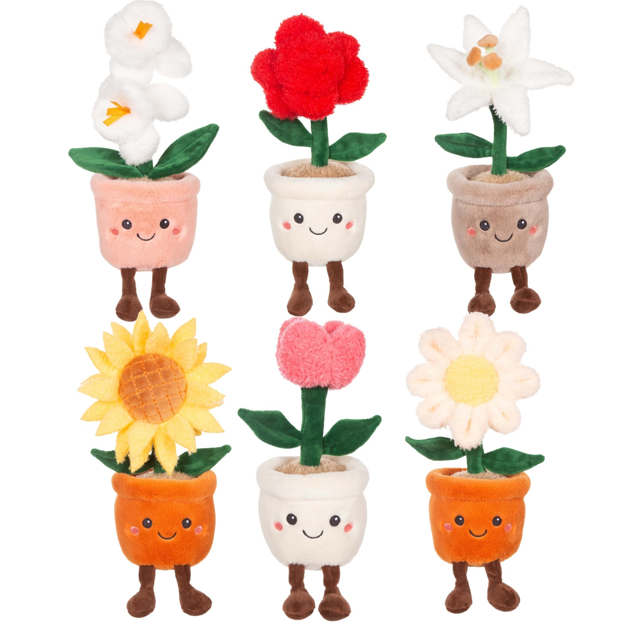 Gipsy Toys - Mimi Flowers - Peluche Flor – Rosa Roja con Maceta Crema - 24 cm - Idea Regalo Niños y Adultos - Peluche Kawaii - Suave y Lavable - Peluche Flor Positiva — view 4