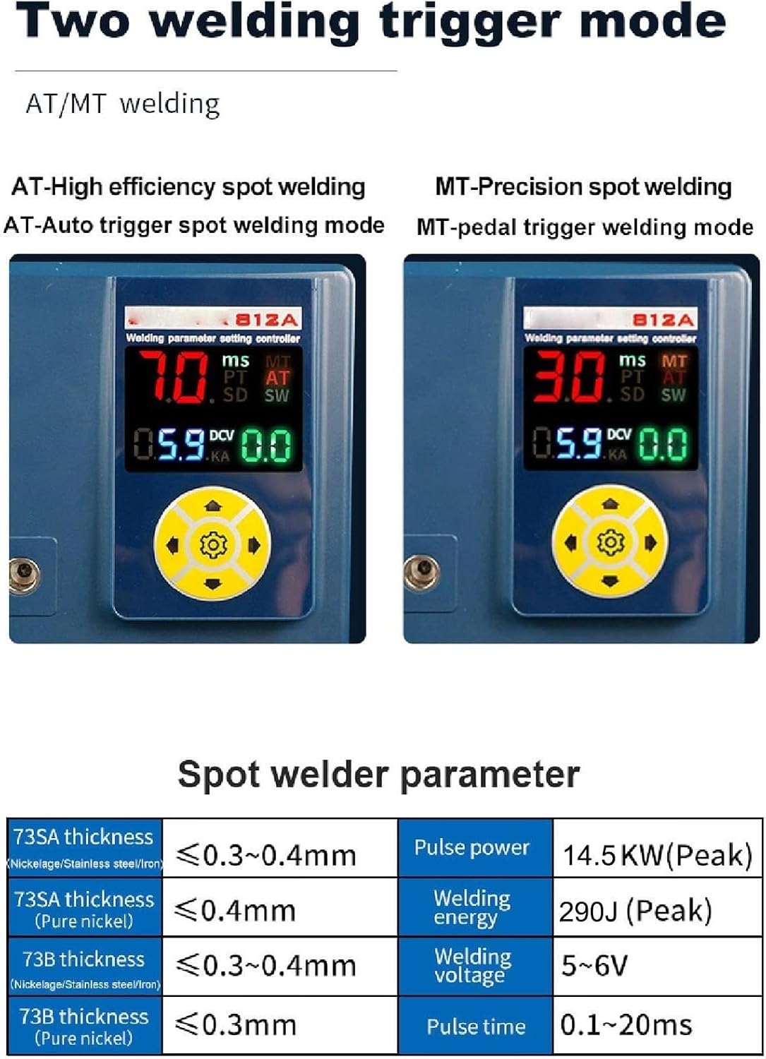 Capacitor Energy Storage spot Welder, Battery spot Welder, mini Portable Precision Pulse Welding Equipment for Lithium Battery Pack Construction