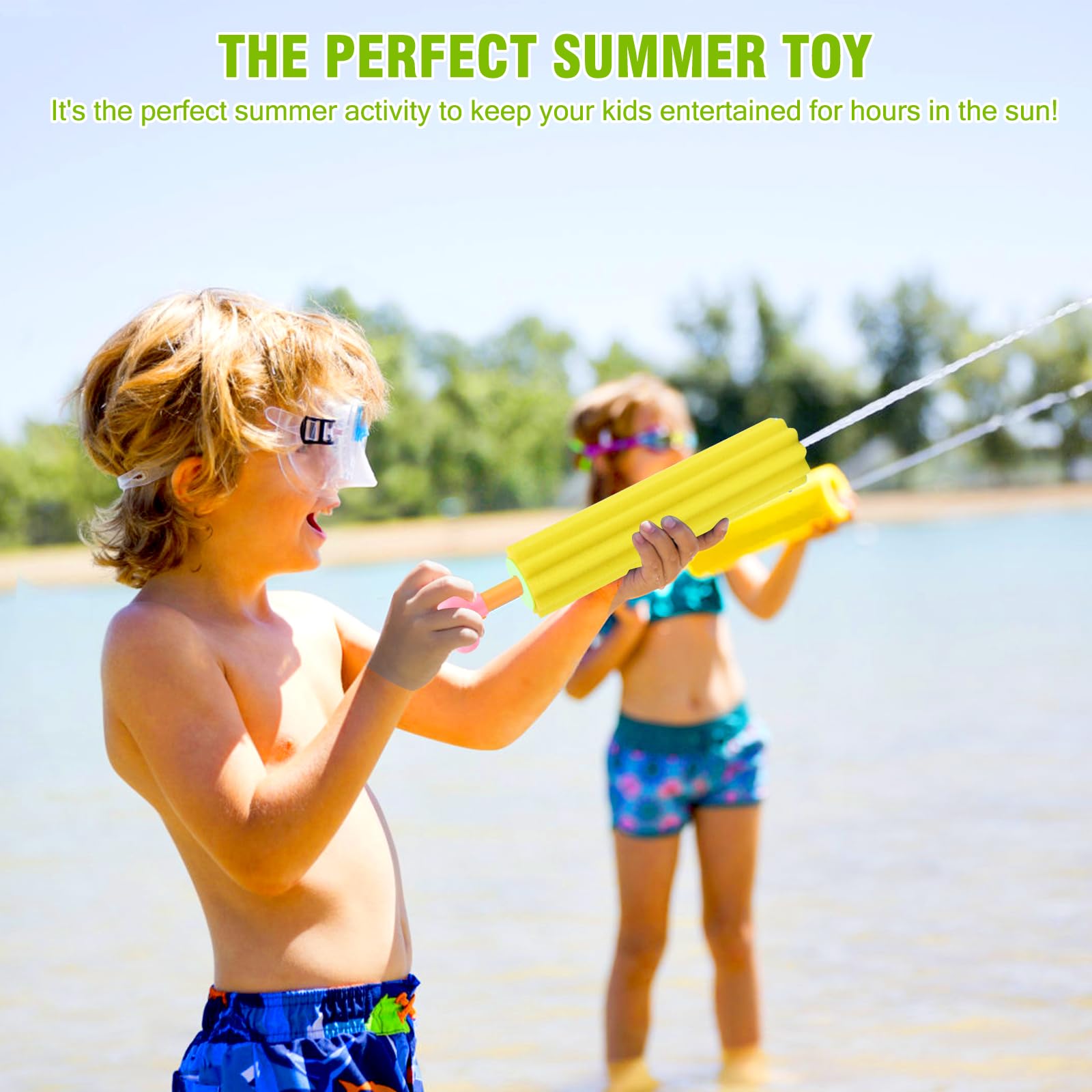 5er Set Wasserpistolen Aus Schaumstoff - Sichere Wasserspritzpistolen Für Kinder Im Sommer