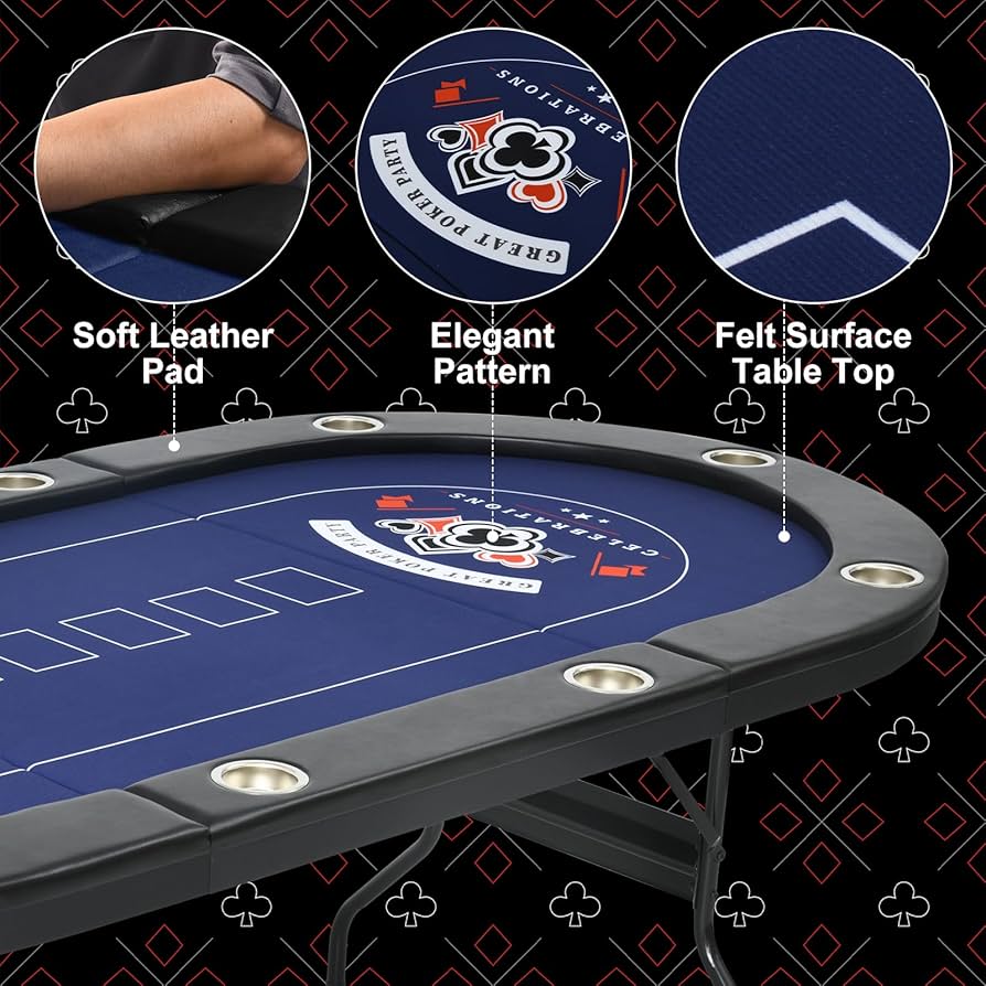 ポーカーテーブル P2倍!】 TiltPlay ポーカーテーブル 折りたたみ 10人対応 家庭用