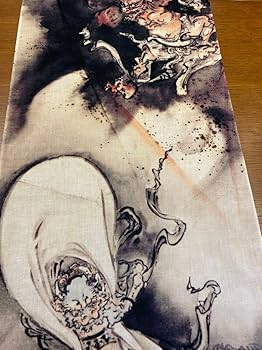古今東西 浮世絵 手ぬぐい　河鍋暁斎　雷神　その2 Amazon｜古今東西 浮世絵 手ぬぐい 河鍋暁斎 雷神 その2