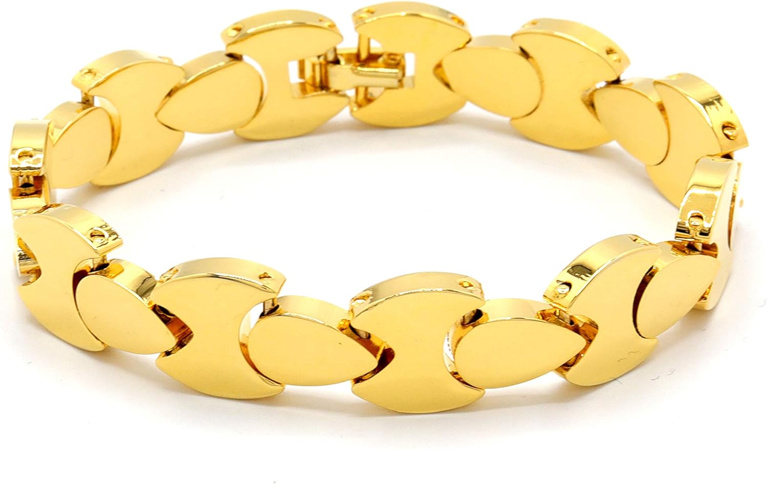 ブレスレット Brass Heavy Strap Link Chain Bracelet / Cuff s-l400.jpg