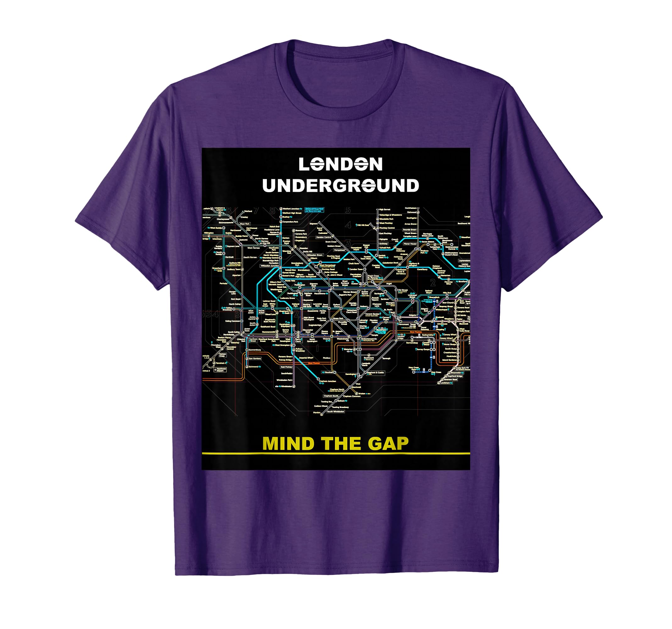 London Underground Mind The Gap Map England UK Train Tube T-Shirt