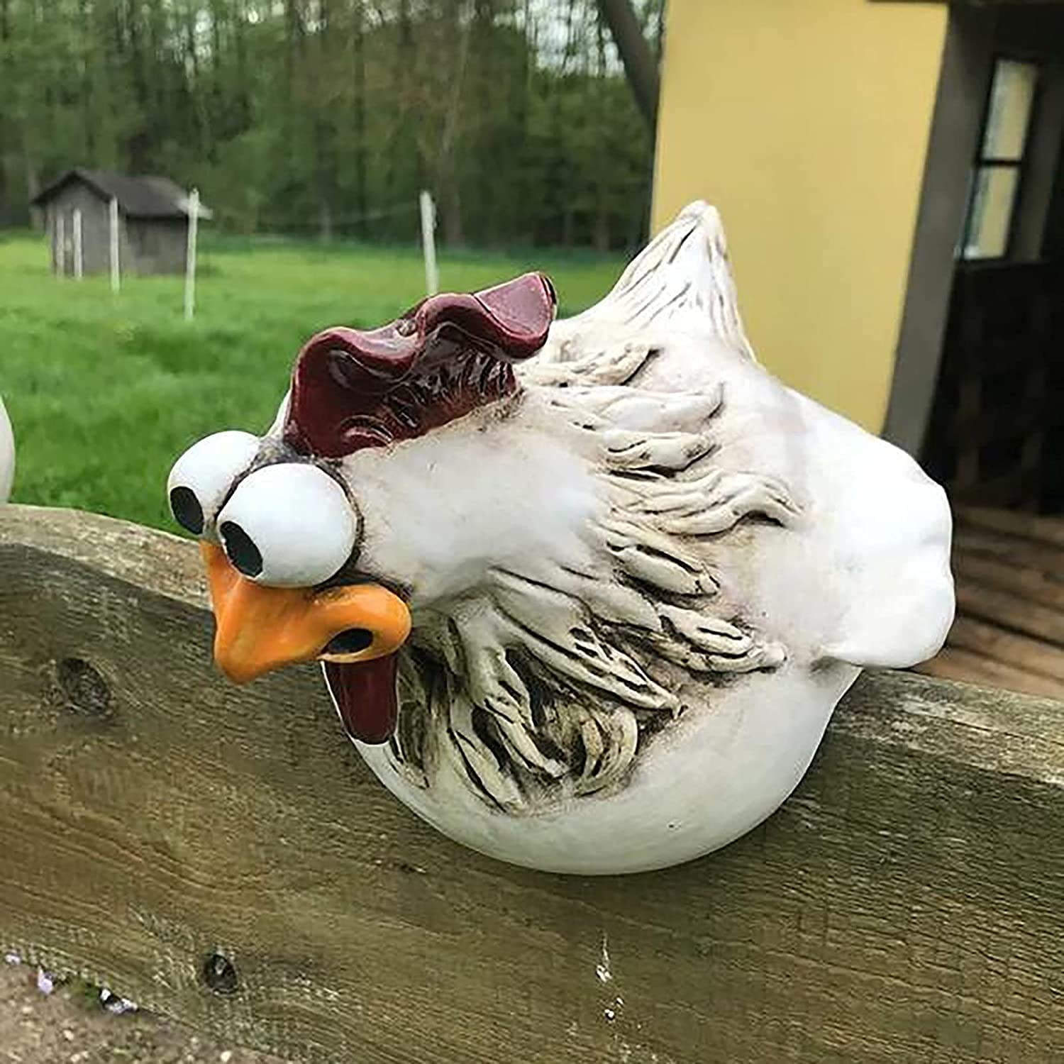 Gartendeko Huhn Gartenstecker, Hühner Deko Garten, Outdoor Garten Gartendeko Hinterhof Rasen Pfähle Huhn Gartenstecker Henne Hahn Henne Vogel Seitensitz Indoor (3 Stück)